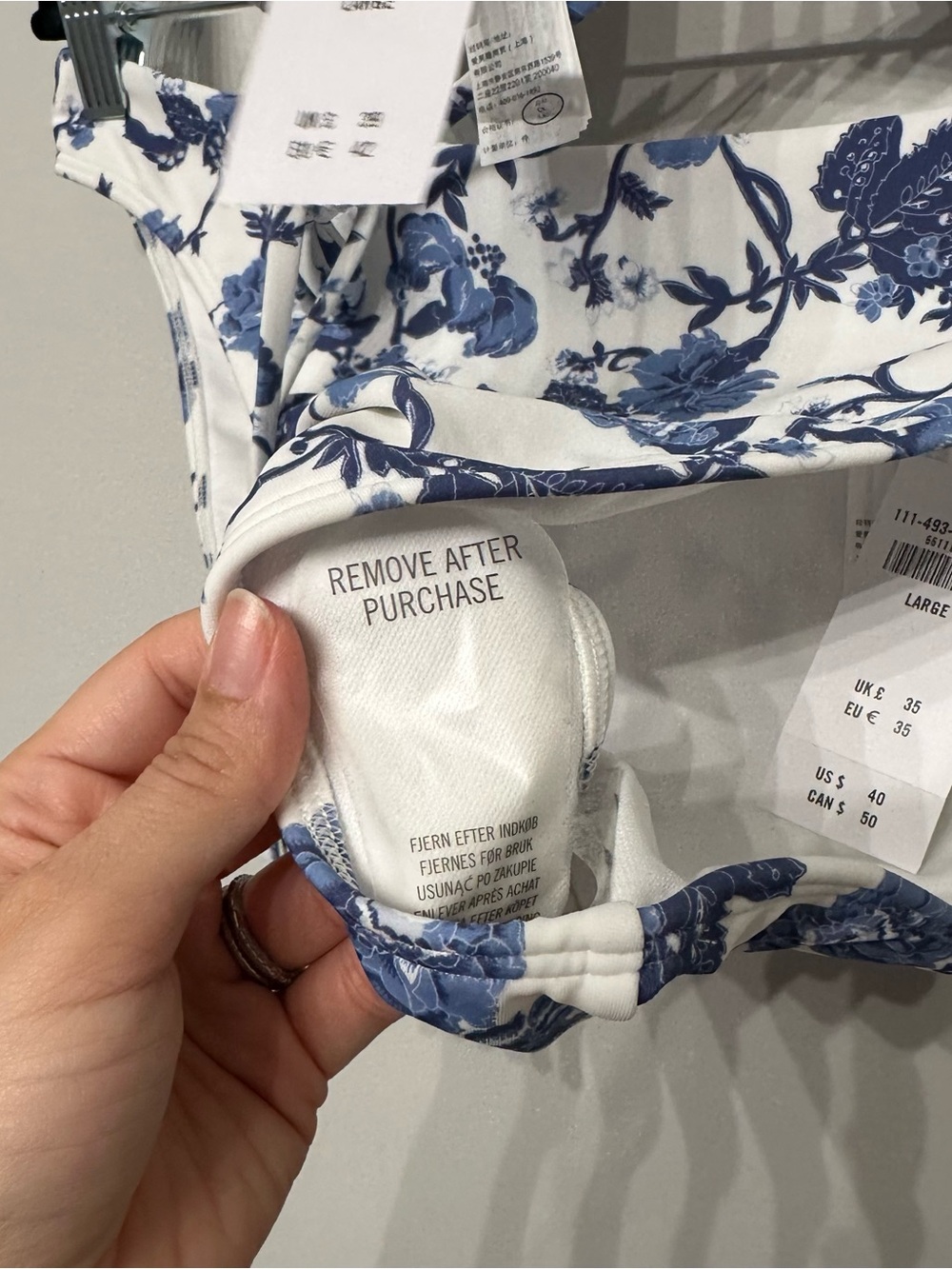 NWT Abercrombie & Fitch Floral Bikini Set Large - Picture 6 of 6